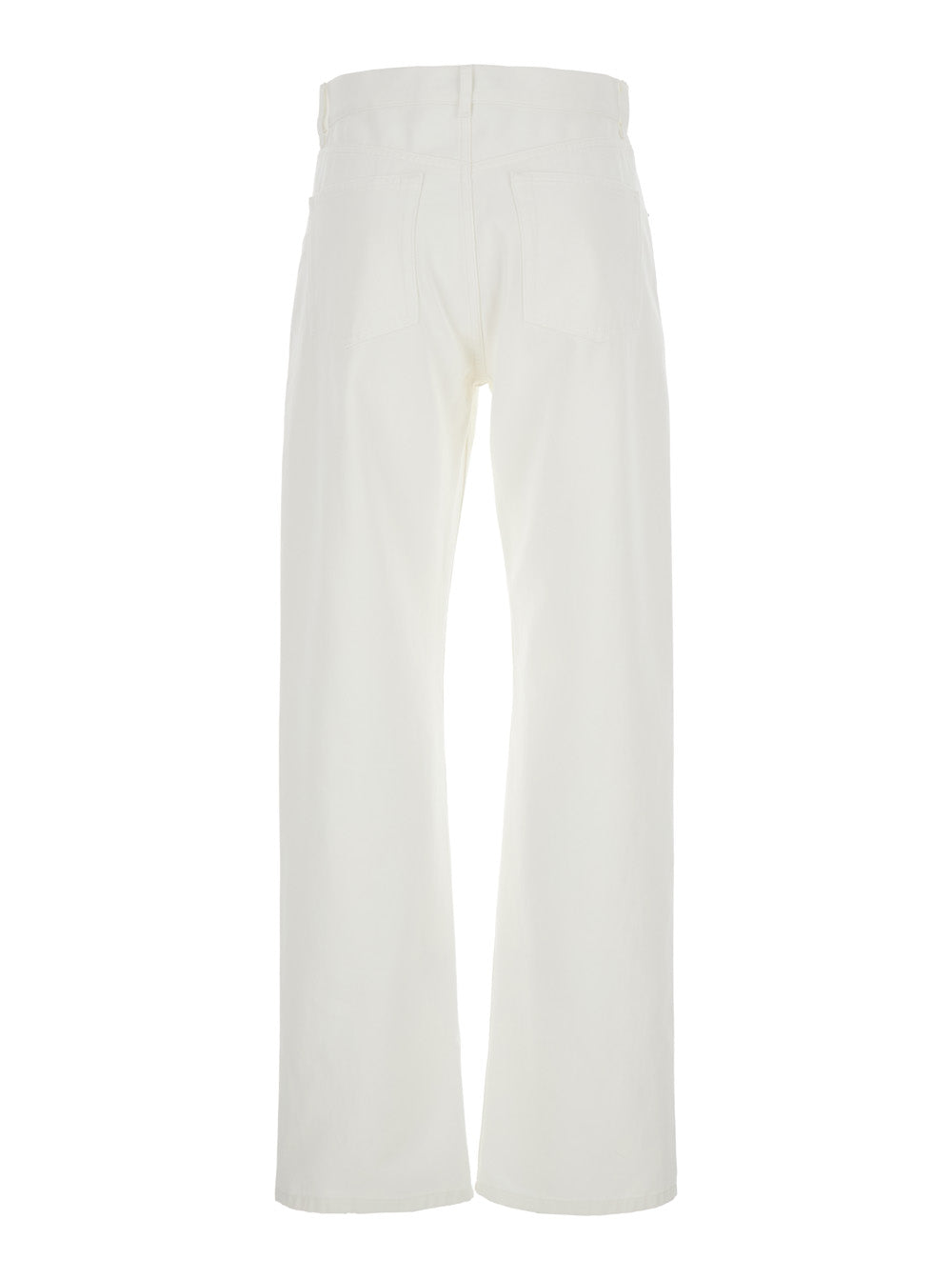 Phoebe Philo Women White 'Classic' Jeans With Front Pockets For Men PHOEBE PHILO