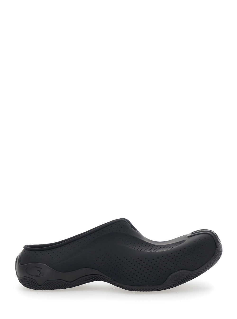 Balenciaga Men 'Basketball' Black Slip-On Mules With Perforated Design In Tech Fabric Man BALENCIAGA