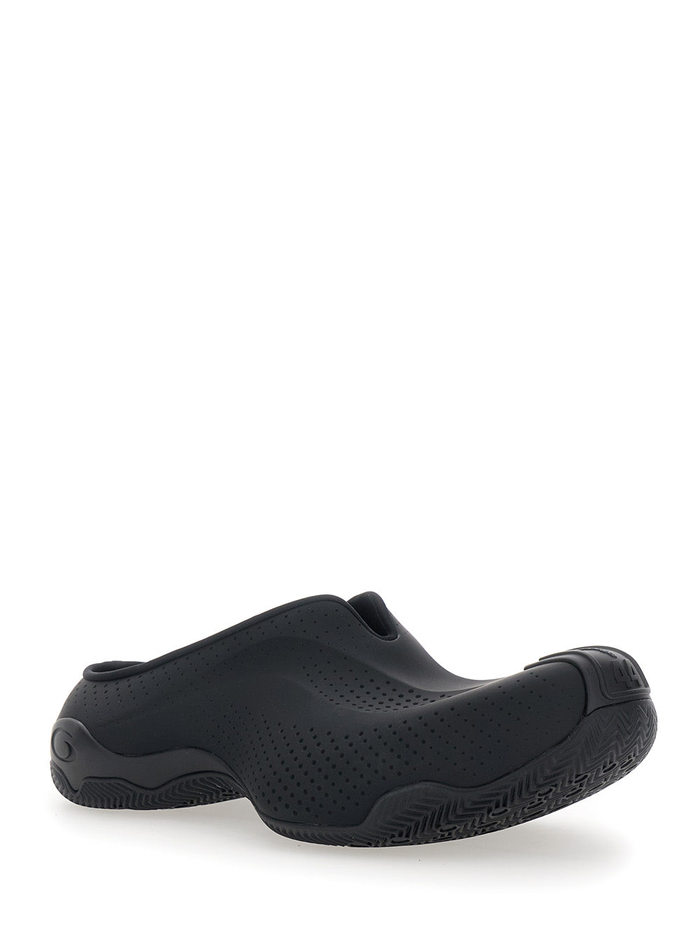 Balenciaga Men 'Basketball' Black Slip-On Mules With Perforated Design In Tech Fabric Man BALENCIAGA
