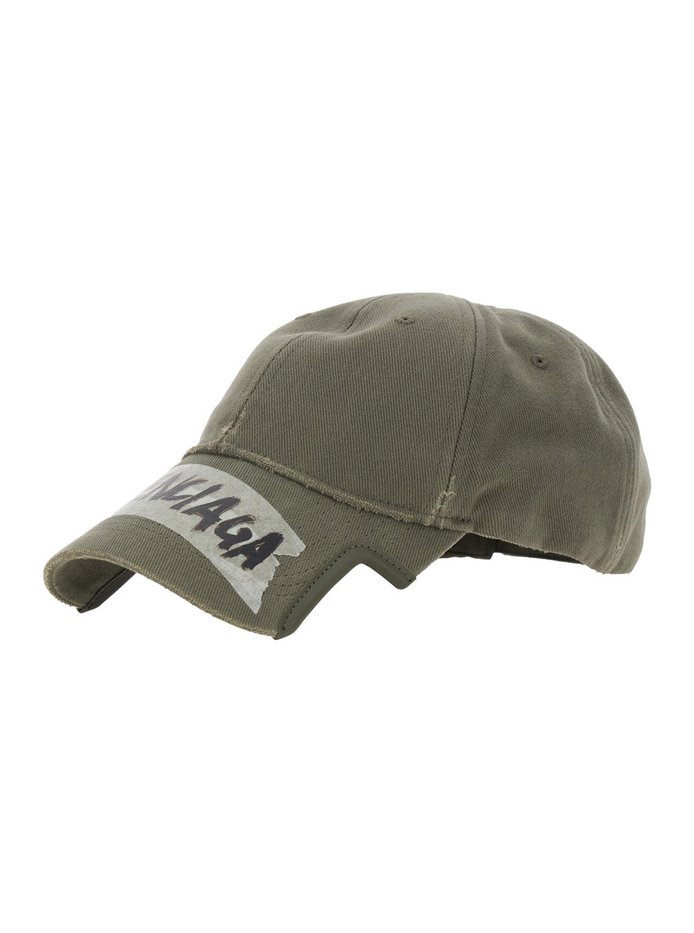 Balenciaga Men Green Baseball Cap With Maxi Logo Lettering On The Front In Cotton Man BALENCIAGA