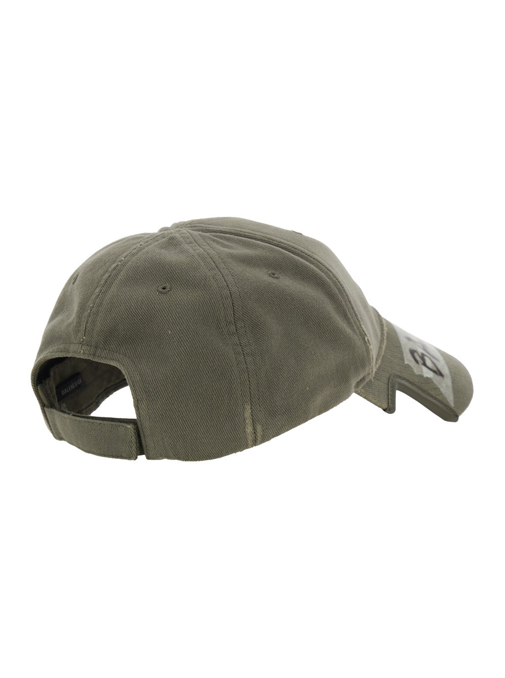 Balenciaga Men Green Baseball Cap With Maxi Logo Lettering On The Front In Cotton Man BALENCIAGA