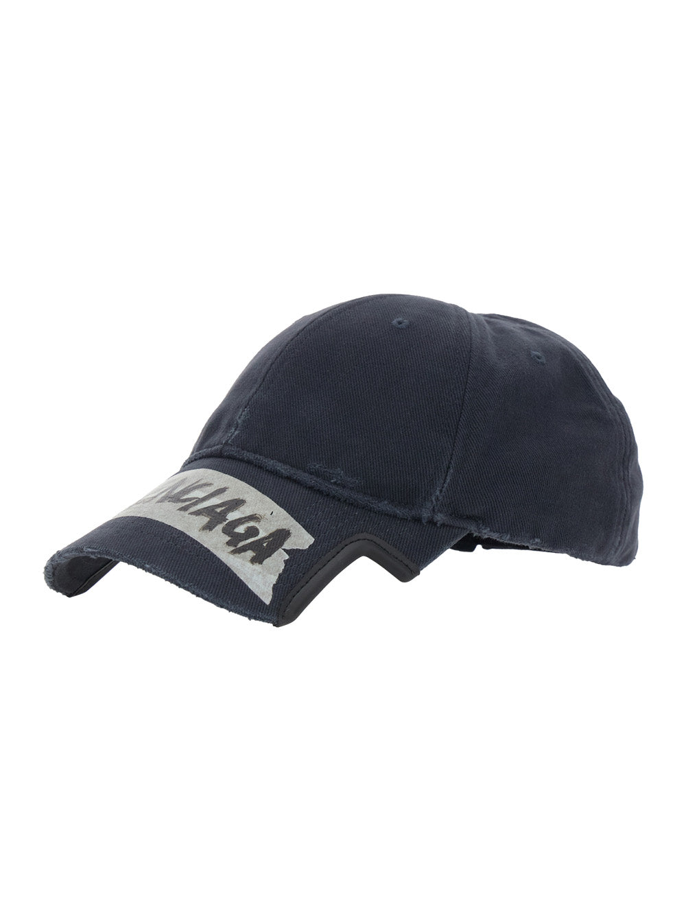 Balenciaga Men Black Baseball Cap With Maxi Logo Lettering On The Front In Cotton Man BALENCIAGA