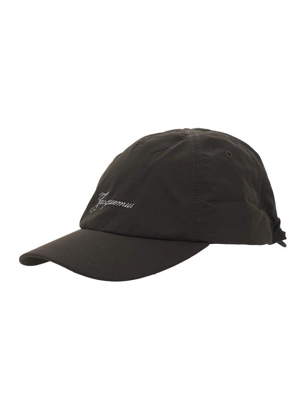 Jacquemus Men 'La Casquette Balluchon' Brown Baseball Cap With Logo Lettering On The Front And Rear Drawstring Closure In Cotton Man JACQUEMUS