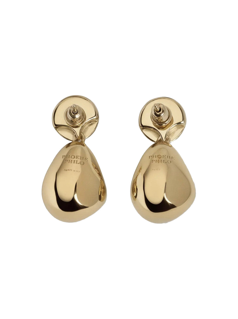 Phoebe Philo Women Pebble Earrings With Drop Design And Back Closure In Gold-Plated Silver For Women PHOEBE PHILO