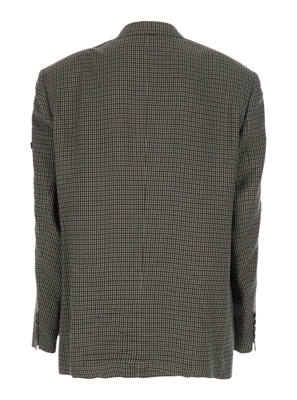 Balenciaga Men Brown Striped Jacket With Logo Patch On Sleeve For Men BALENCIAGA