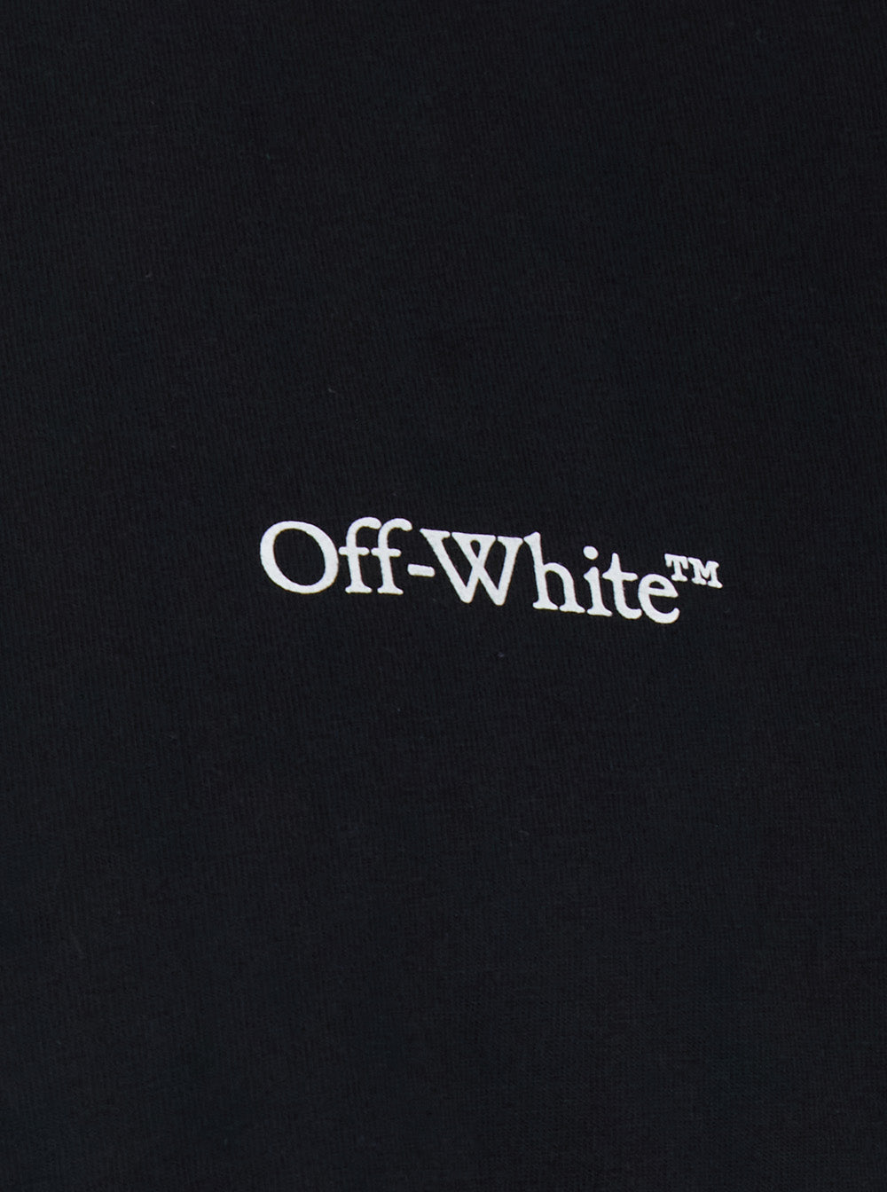 Off-White Men Black T-Shirt With Logo On Front And Back In Cotton For Men OFF-WHITE