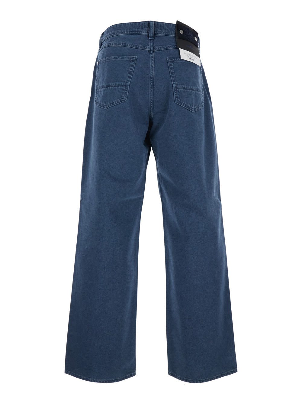 Stone Island Men Blue Jeans With Five-Pocket Design And Logo Patch On The Back In Denim For Men STONE ISLAND