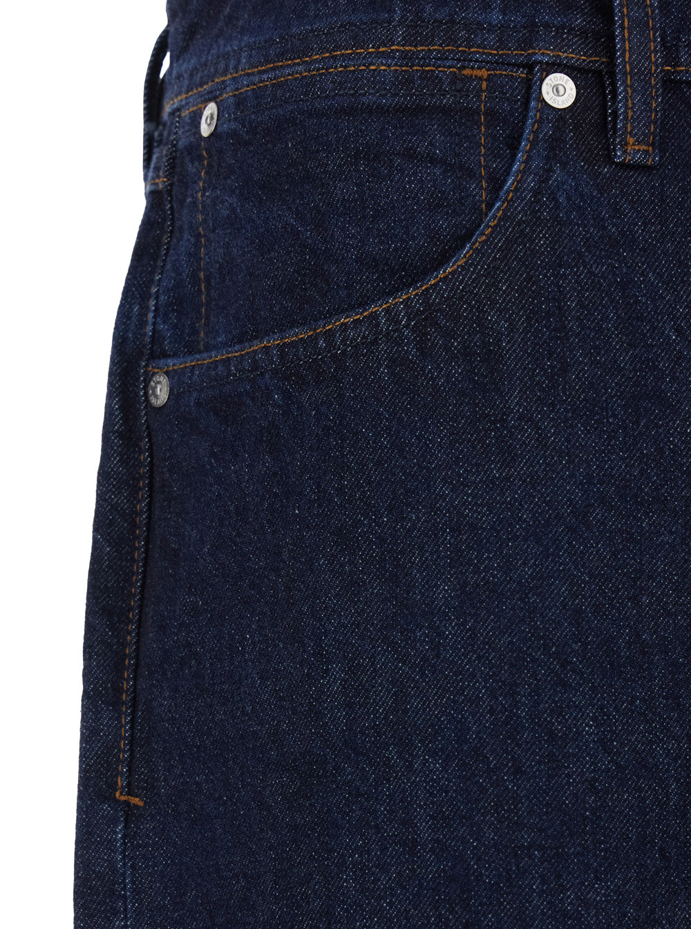 Stone Island Men Blue Jeans With Five-Pocket Design And Logo Patch On The Back In Denim For Men STONE ISLAND