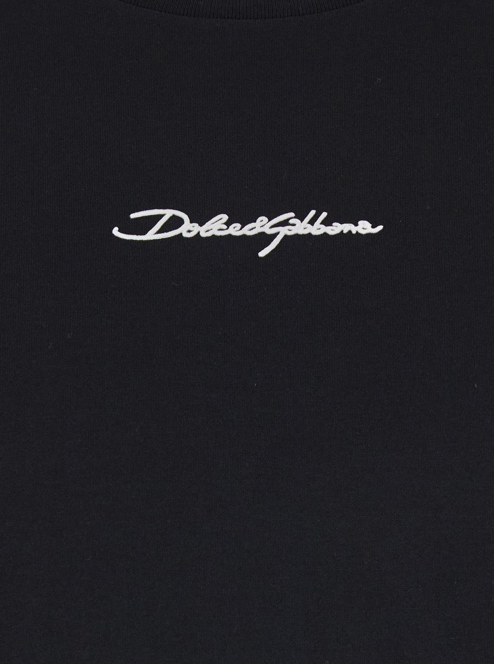 Dolce & Gabbana Men T-Shirt 'G8rn8zg7p0cn0000' Black With Logo On The Front In Cotton For Men DOLCE & GABBANA