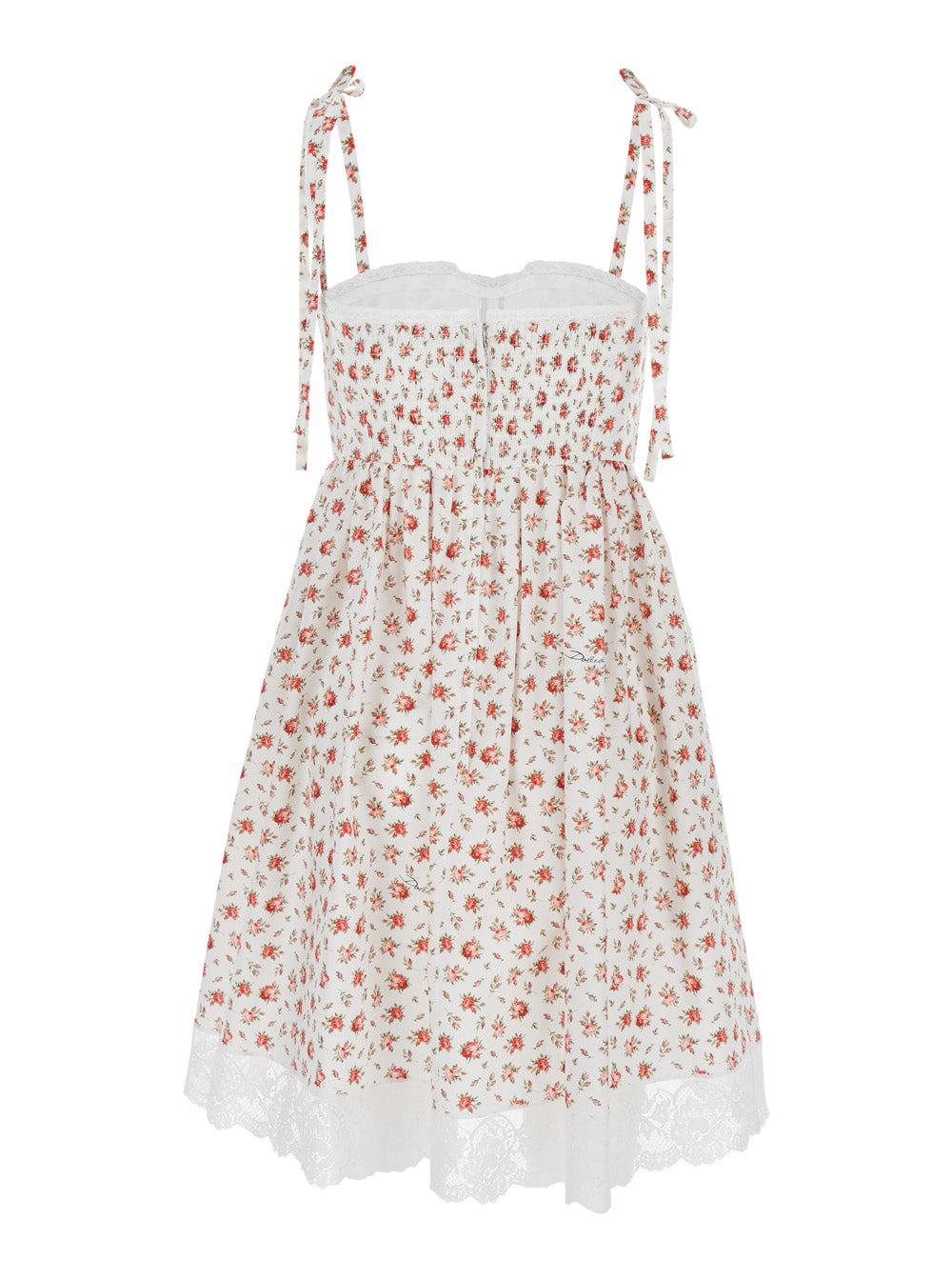 Dolce & Gabbana Women Multicolour Dress With Floral Print And Lace Detail In Cotton Women DOLCE & GABBANA