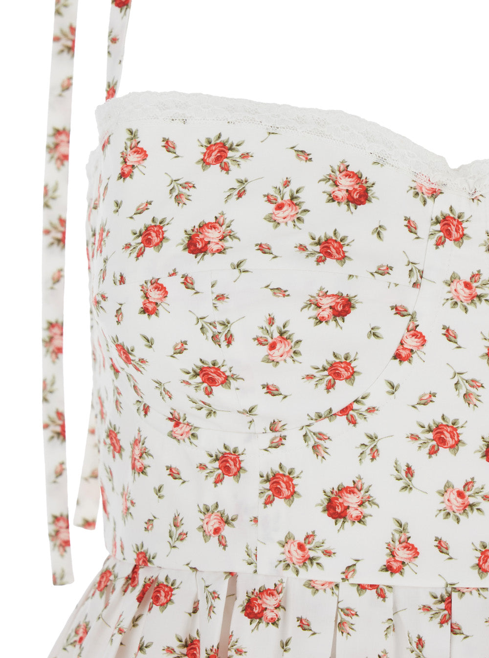 Dolce & Gabbana Women Multicolour Dress With Floral Print And Lace Detail In Cotton Women DOLCE & GABBANA