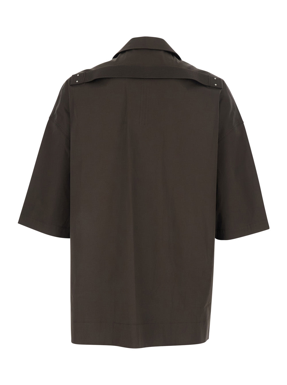 Rick Owens Men Camicia-Magnum Tommy Shirt-Dark Dust RICK OWENS