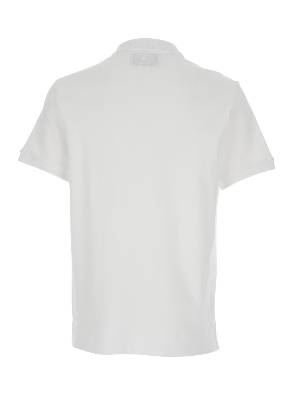 Ami Paris Men White Polo Shirt With Adc Embroidery On The Front And Classic Cotton Collar For Men AMI PARIS