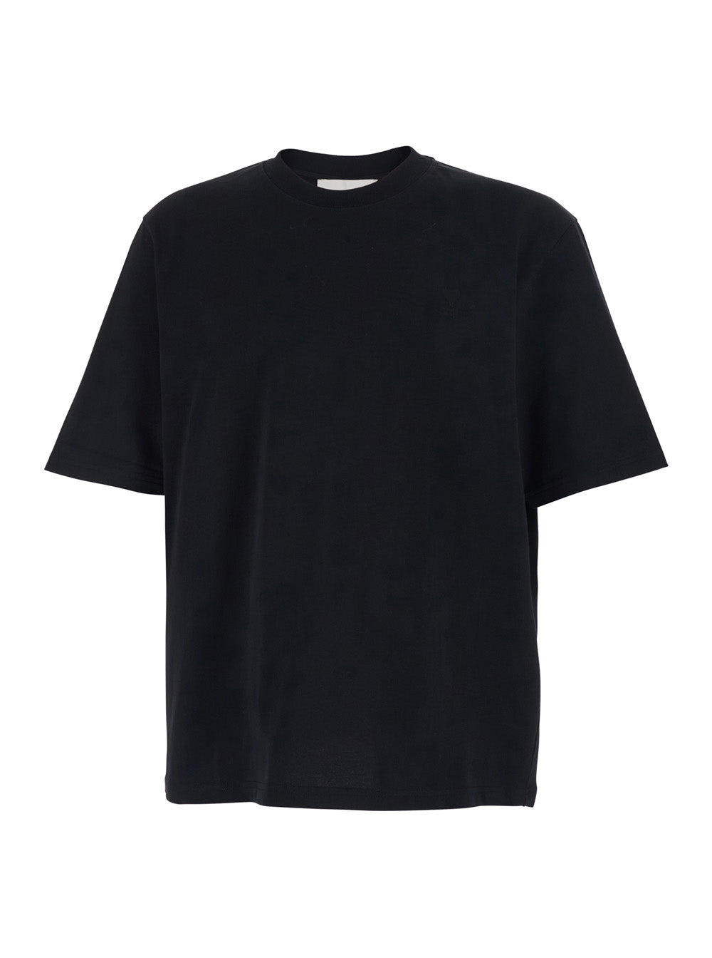 Ami Paris Men Black Crewneck T-Shirt With Adc Embroidery On The Front In Cotton Man AMI PARIS