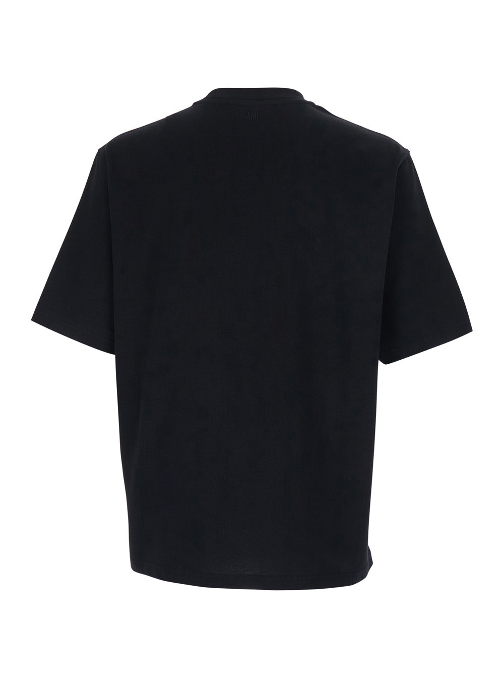 Ami Paris Men Black Crewneck T-Shirt With Adc Embroidery On The Front In Cotton Man AMI PARIS