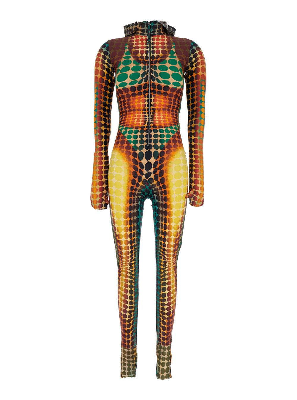 Jean Paul Gaultier Women Multicolor Jumpsuit With Hood And All-Over Print In Tech Fabric Woman JEAN PAUL GAULTIER
