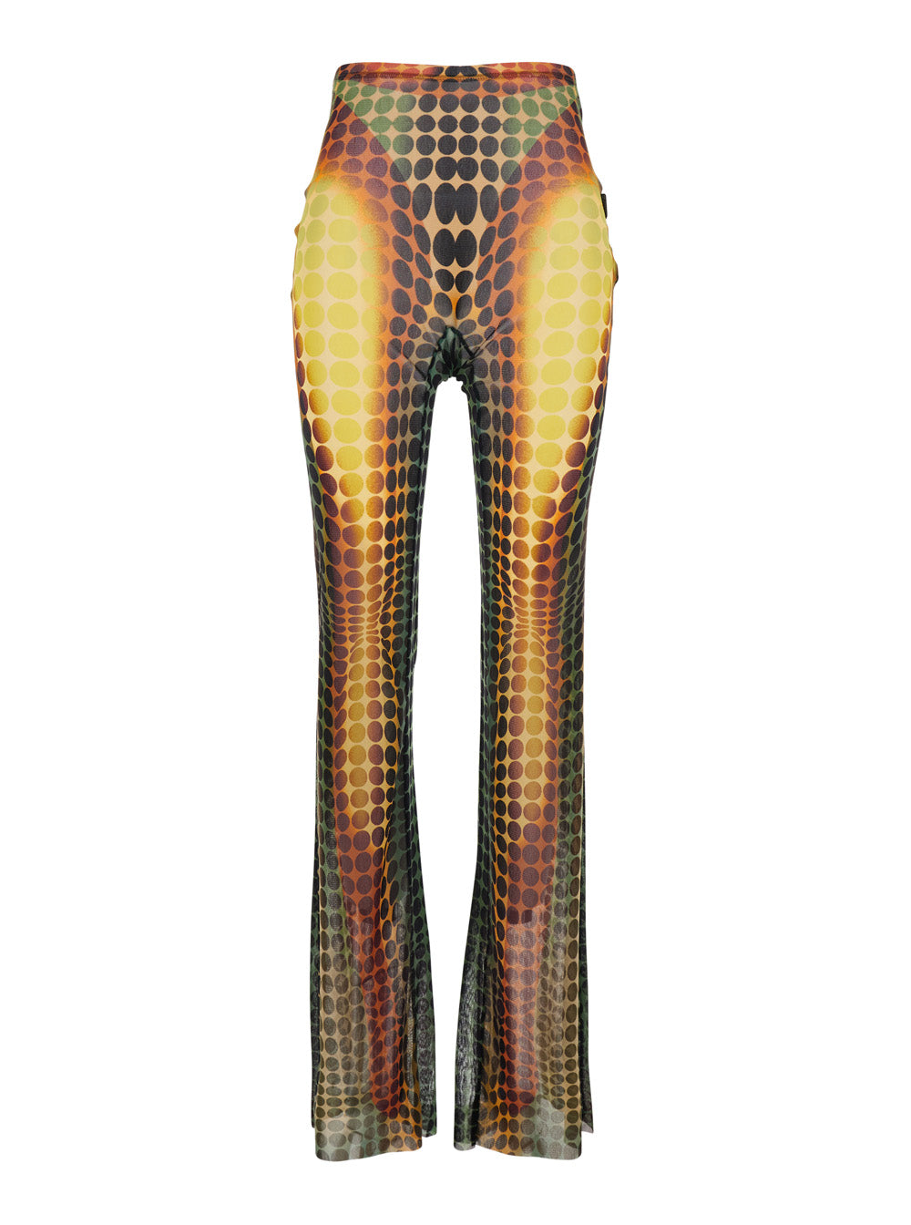 Jean Paul Gaultier Women Multicolor High-Waisted Pants With All-Over Print In Tech Fabric For Women JEAN PAUL GAULTIER