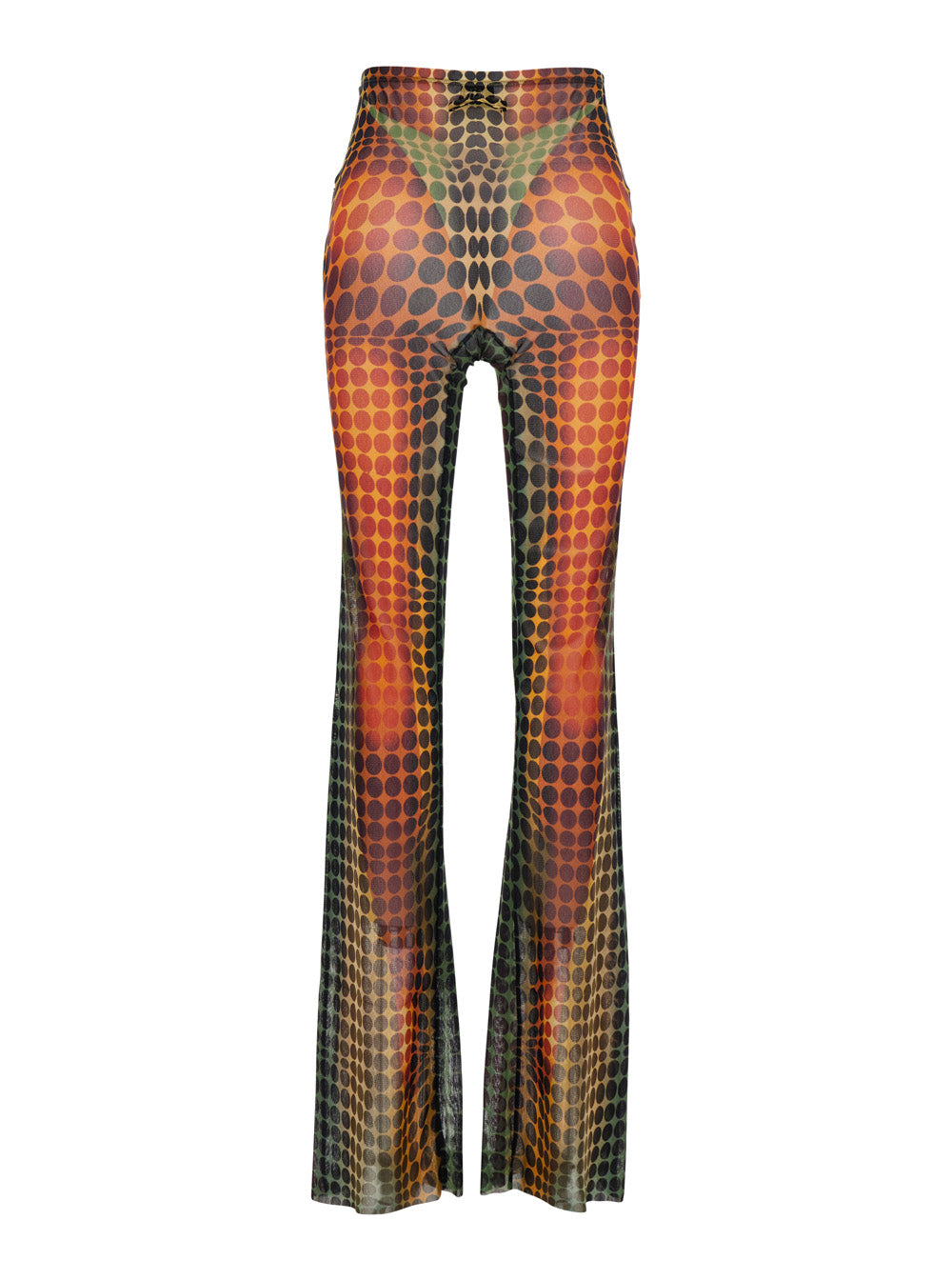 Jean Paul Gaultier Women Multicolor High-Waisted Pants With All-Over Print In Tech Fabric For Women JEAN PAUL GAULTIER