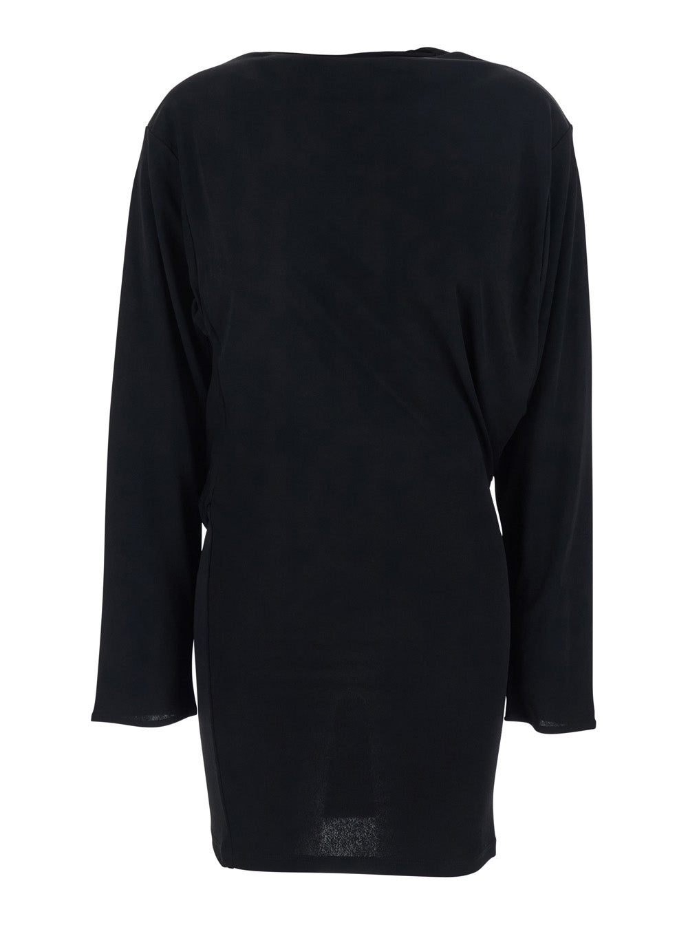 Jacquemus Women 'La Robe Mistral' Black Crewneck Dress With Open Rear In Viscose Blend Woman JACQUEMUS