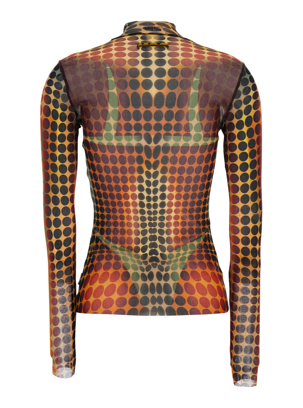 Jean Paul Gaultier Women Multicolor Top With High Neck And All-Over Print In Tech Fabric Woman JEAN PAUL GAULTIER