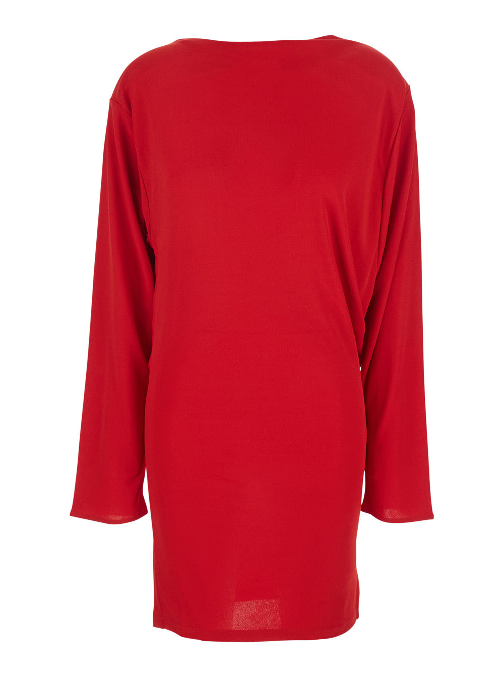 Jacquemus Women 'Mistral' Red Dress With Boat Neckline And Long Sleeves In Viscose Women JACQUEMUS