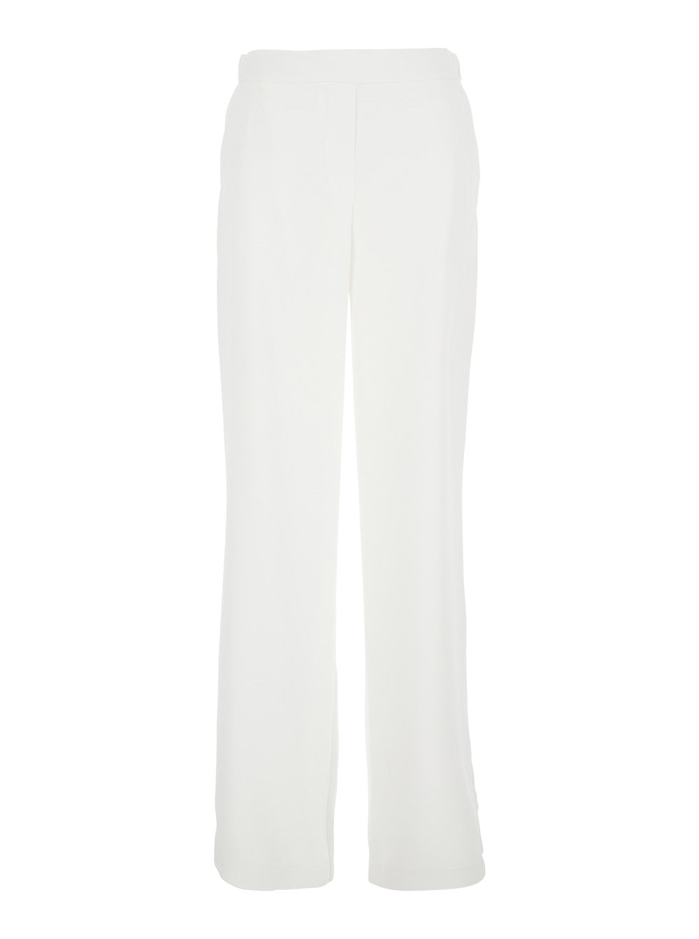 Leplain Women White Pants With Elasticized Waist At The Back And Wide Leg In Tech Fabric Woman LEPLAIN