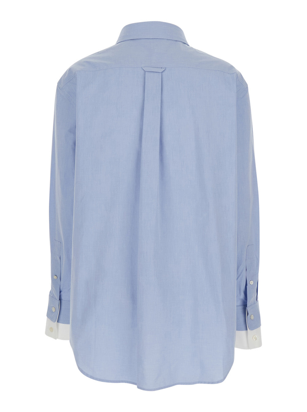 Acne Studios Women Blue Shirt With Double Layer Effect And Removable Collar In Cotton Woman ACNE STUDIOS