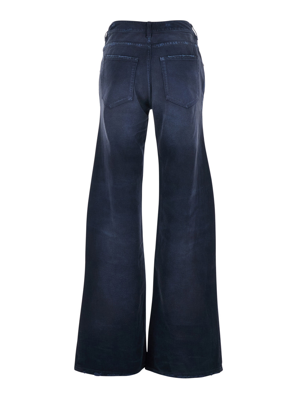 Balenciaga Women Blue Five-Pocket Jeans With Curved Waist And Faded Effect In Denim For Women BALENCIAGA