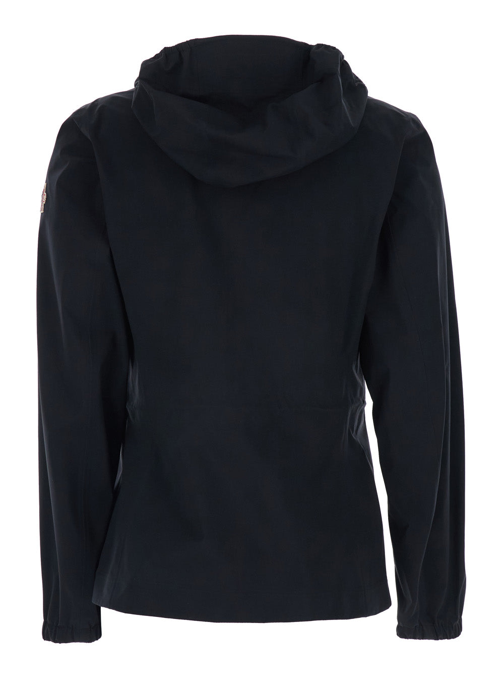 Moncler Grenoble Women 'Valles' Black Jacket With Hood And Logo Lettering On The Front In Tech Fabric Woman MONCLER GRENOBLE