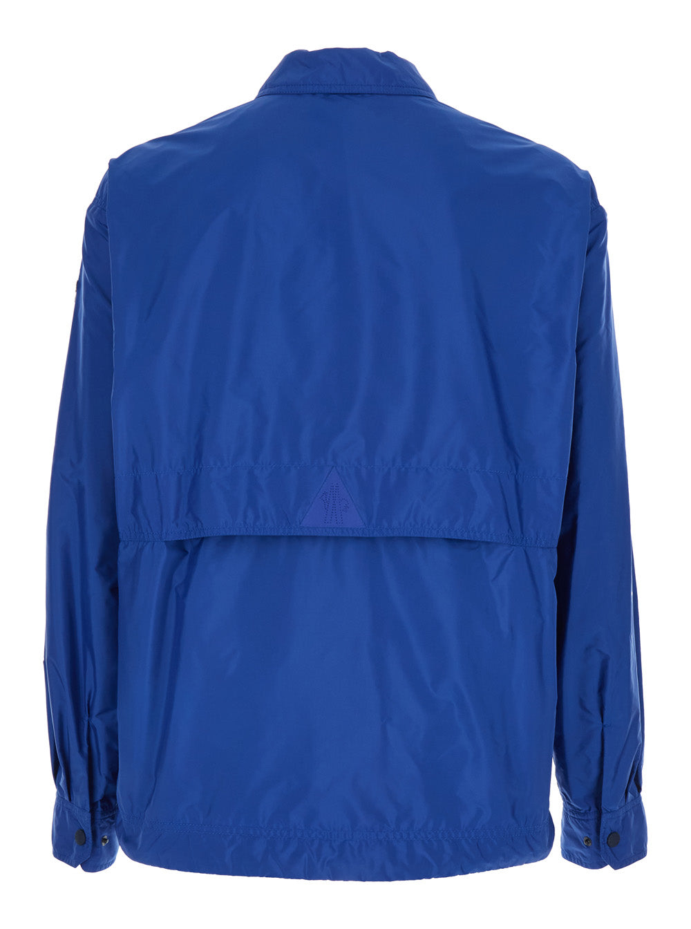Moncler Grenoble Men 'Brive' Blue Jacket With High Collar And Logo Patch On The Sleeve In Tech Fabric Man MONCLER GRENOBLE