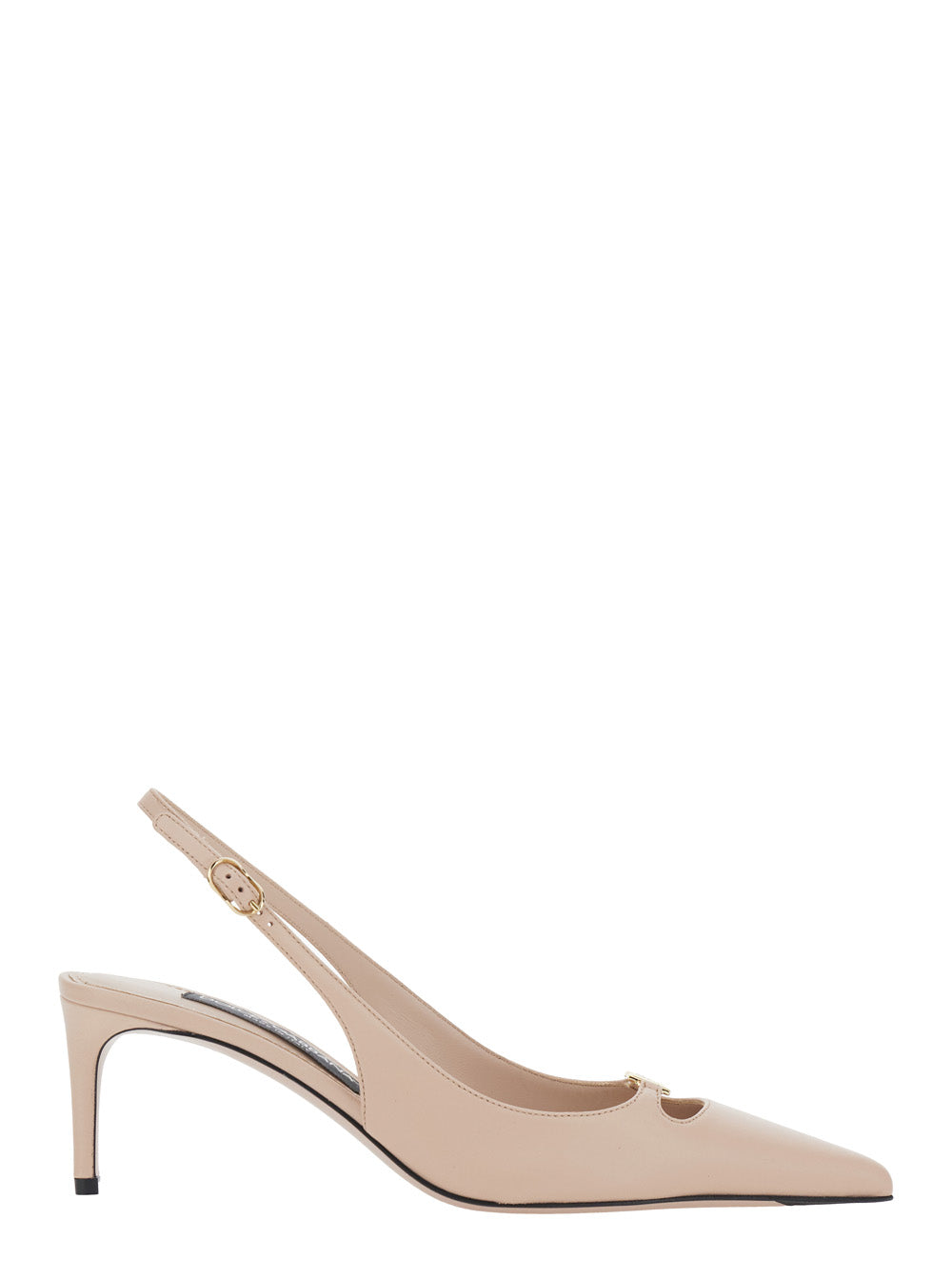 Dolce & Gabbana Women Pink Pumps With Logo Plate And Medium Heel In Leather For Women DOLCE & GABBANA