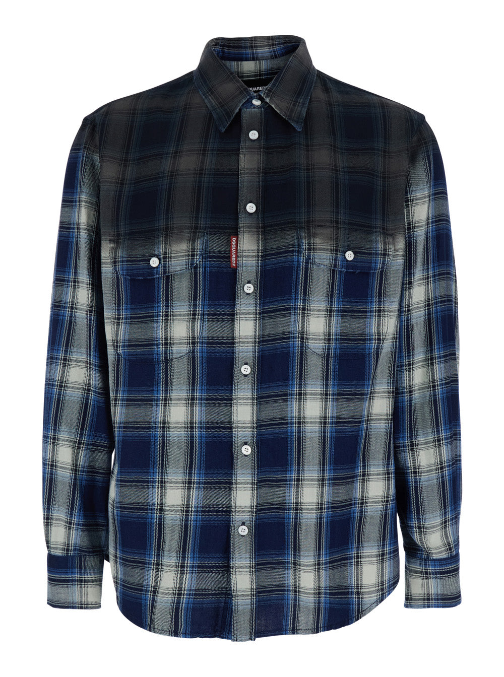 Dsquared2 Men Shirt 'S74dm0993d35206001f' Multicolor With Faded Effect In Cotton Men DSQUARED2