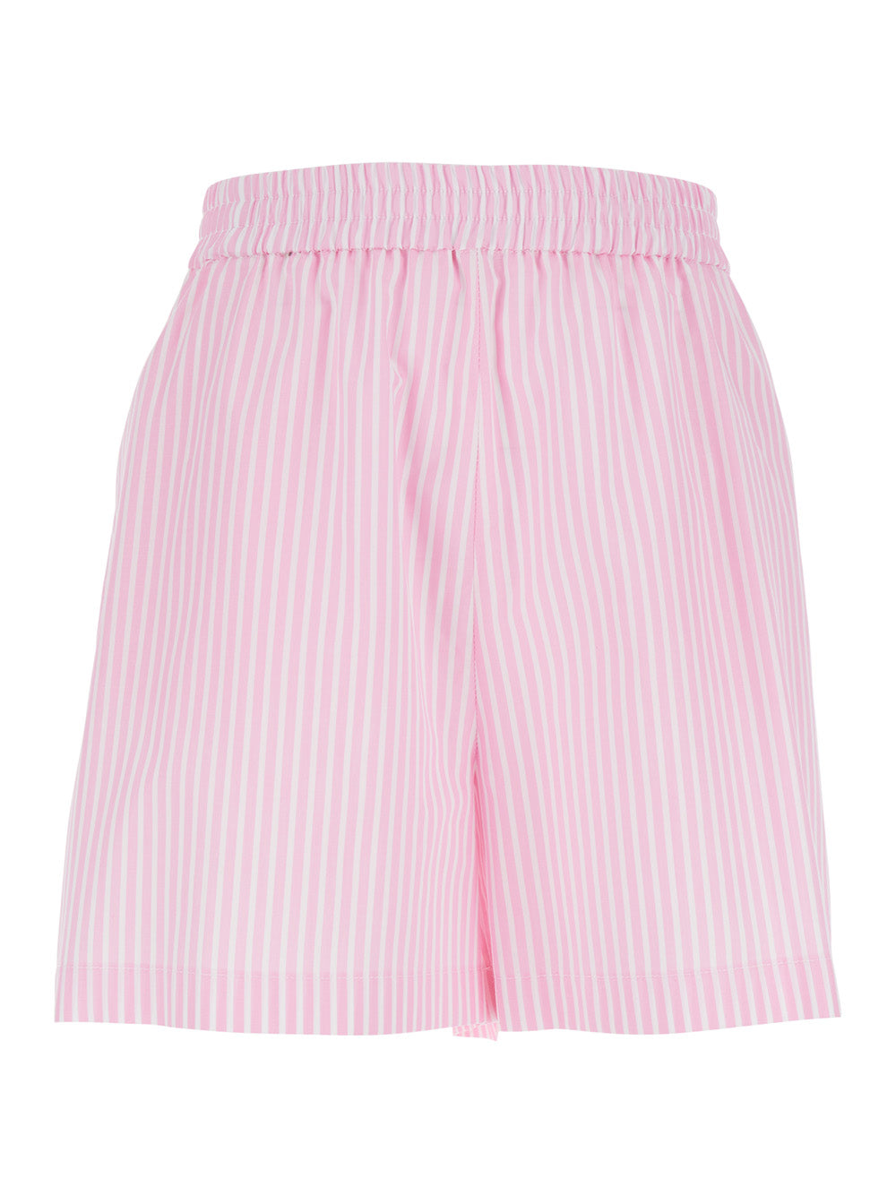 Leplain Women Striped Pink Fabric Shorts For Women LEPLAIN