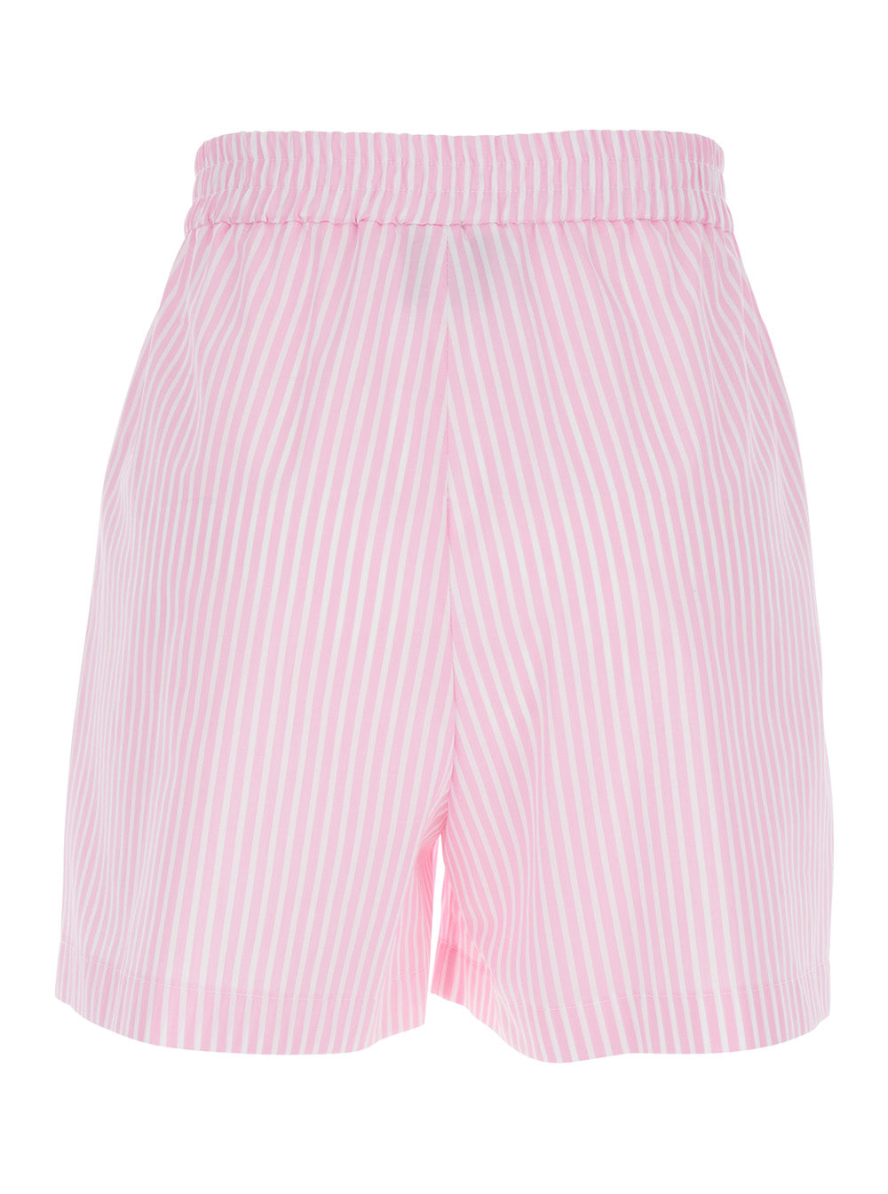 Leplain Women Striped Pink Fabric Shorts For Women LEPLAIN