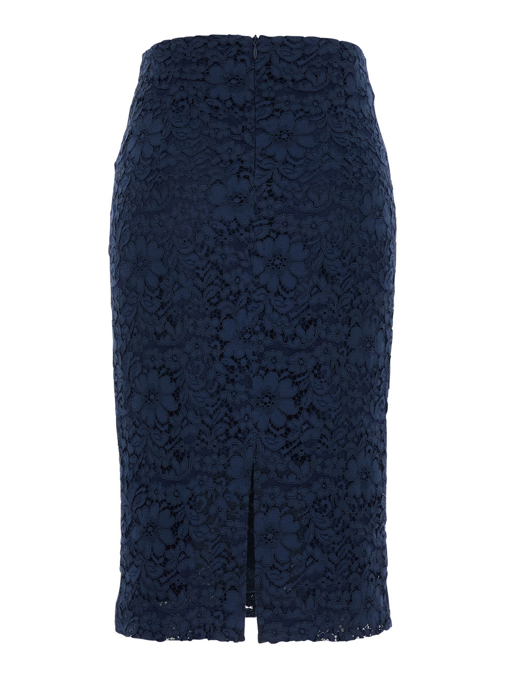 Leplain Women Midi Skirt With Lace Design And Back Vent LEPLAIN