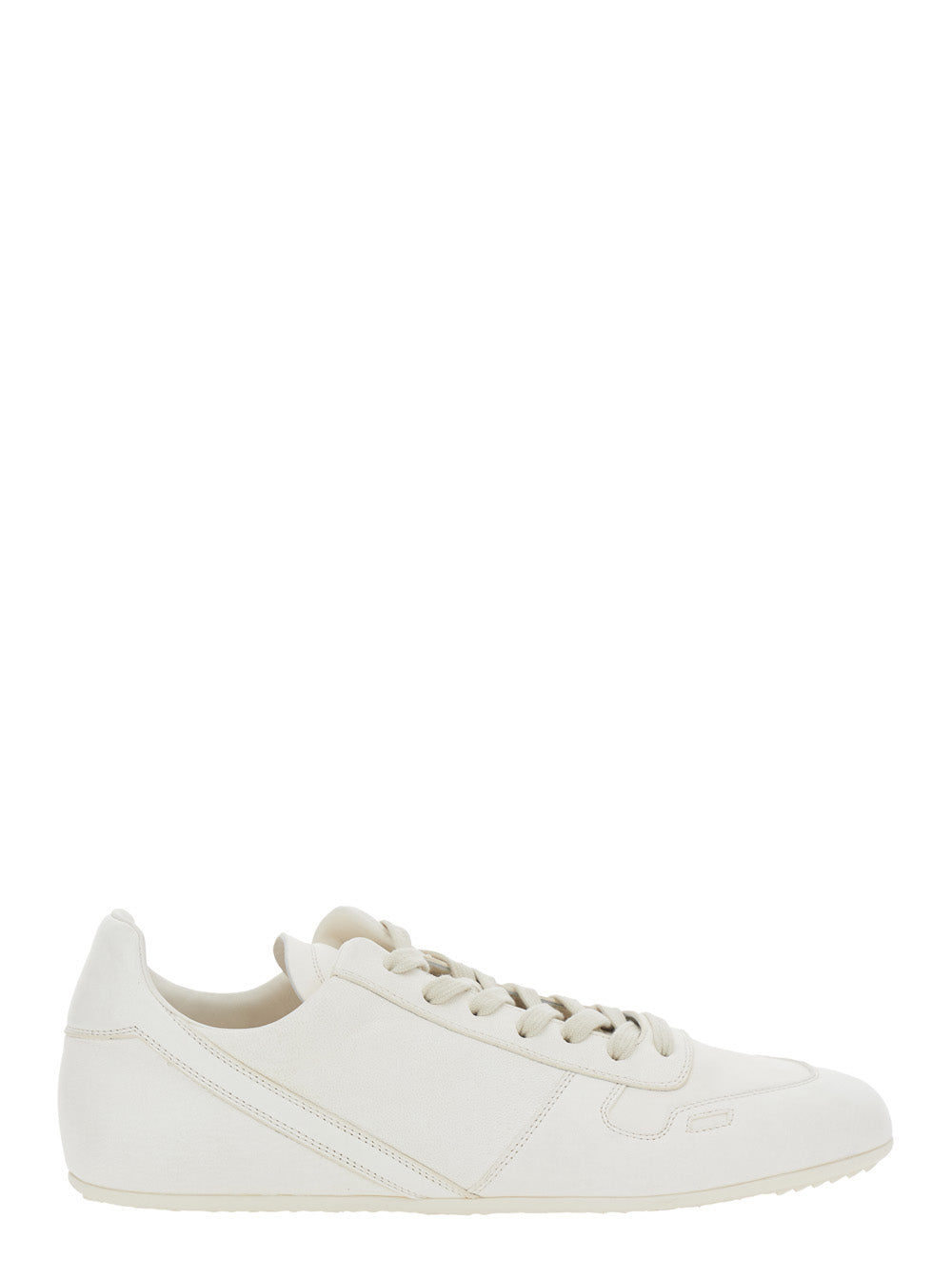 Rick Owens Men Low Top Sneaker 'Ru01f2889lbhx1111' With Round Toe And Lace-Up Closure In White Leather For Men RICK OWENS