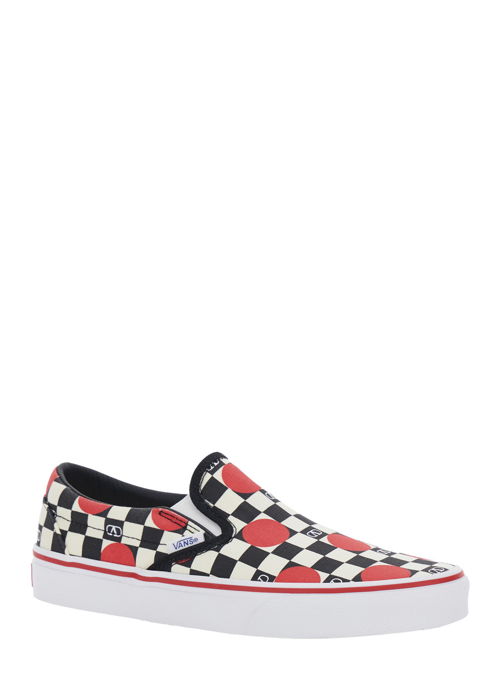 Valentino Garavani Women Multicolor Low Top Sneaker With Check Motif And All-Over Vlogo Print In Cotton For Women VALENTINO GARAVANI