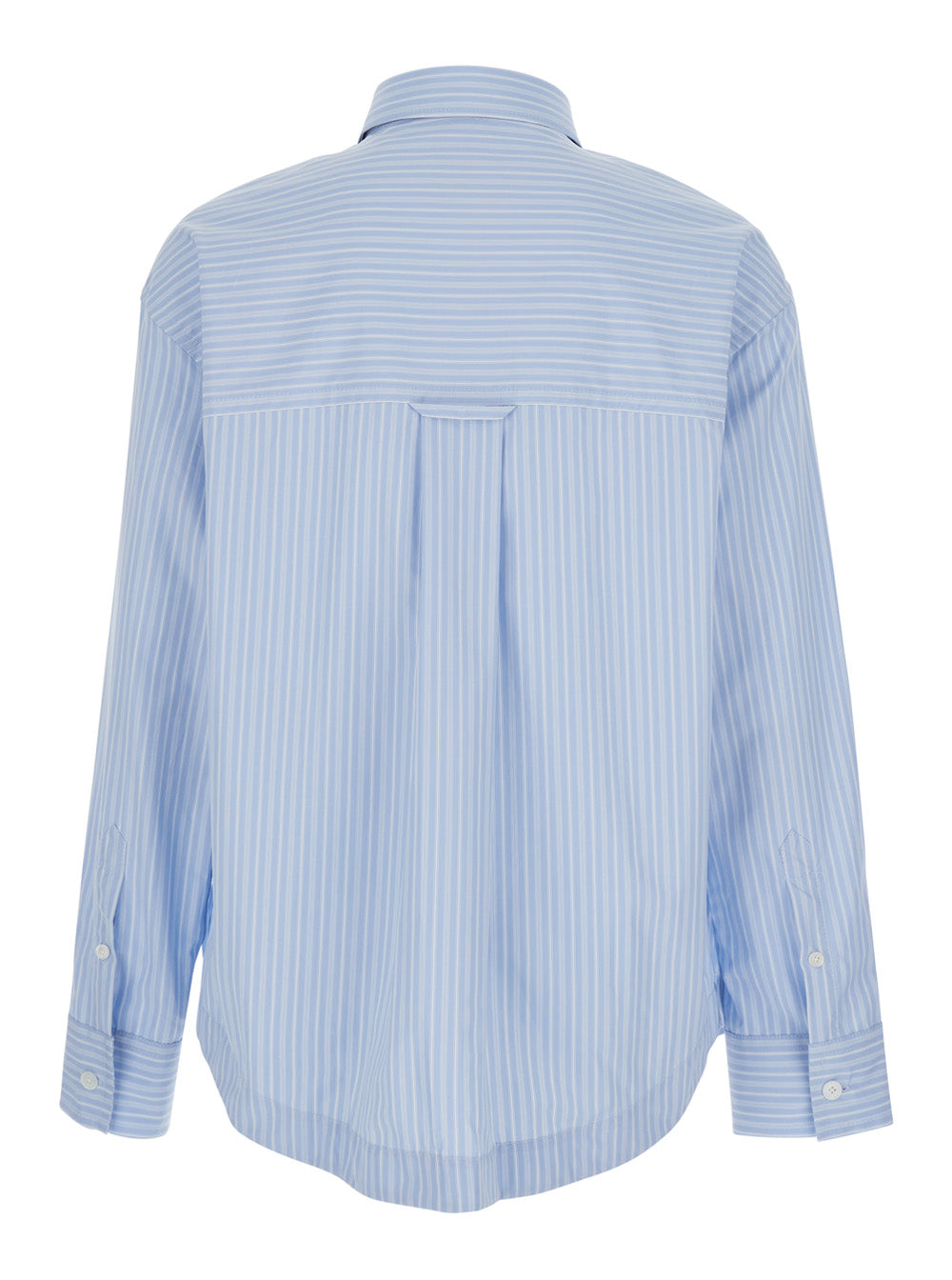 Ami Paris Men Light Blue Long-Sleeved Shirt With Classic Collar And Striped Motif In Cotton Man AMI PARIS