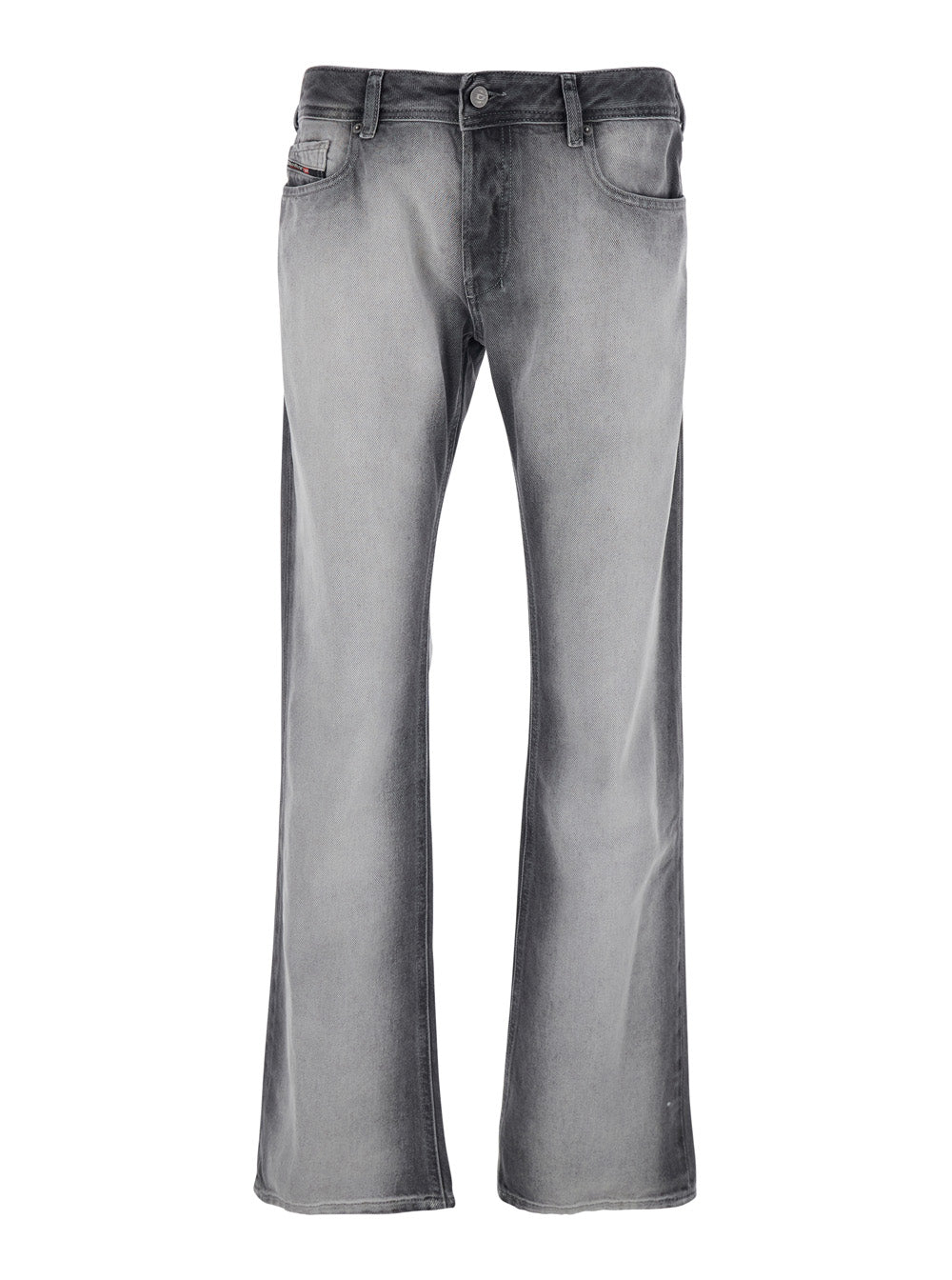 Diesel Men Grey Jeans With Five-Pocket Design And Faded Effect In Cotton For Men DIESEL