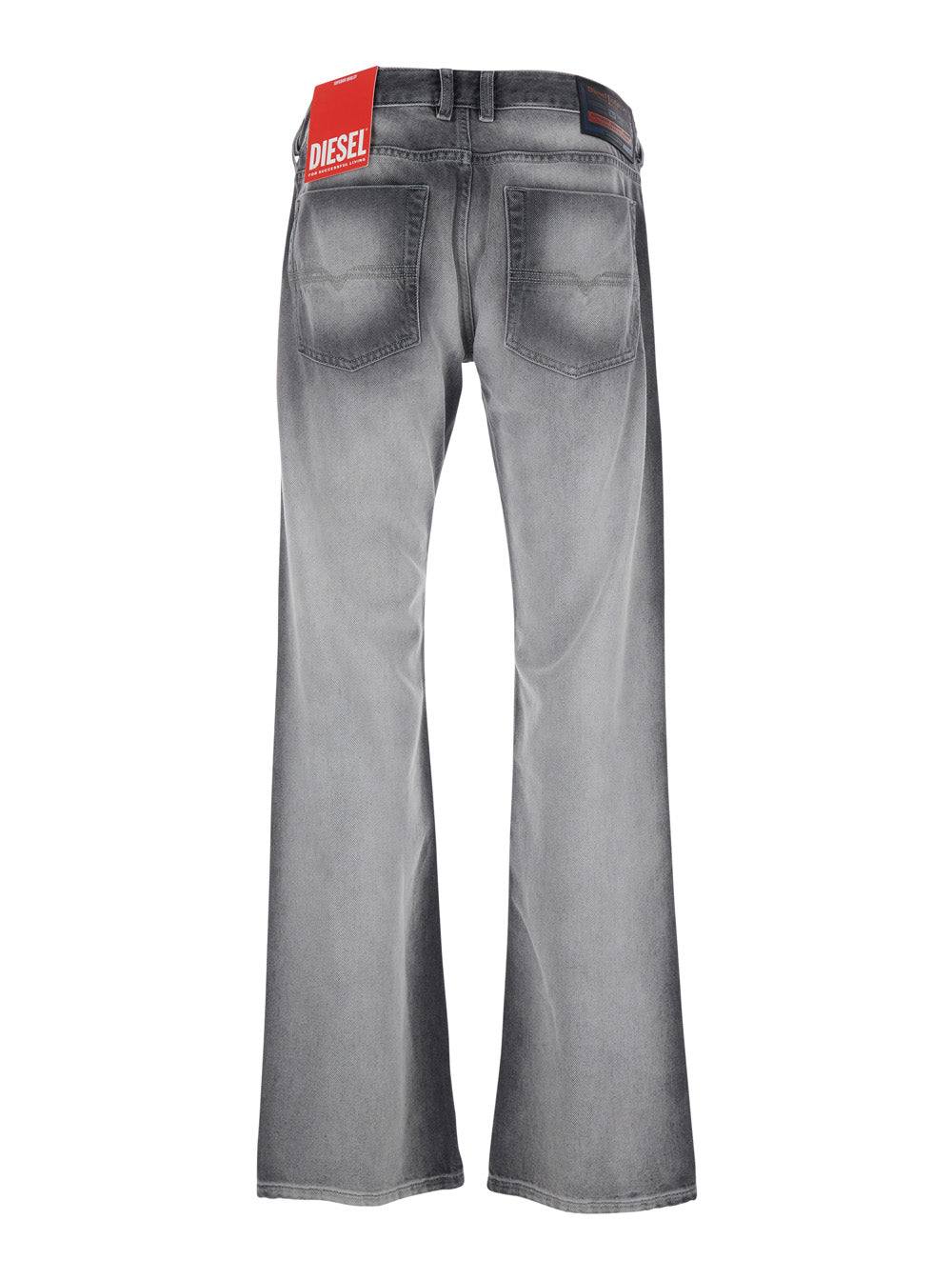 Diesel Men Grey Jeans With Five-Pocket Design And Faded Effect In Cotton For Men DIESEL