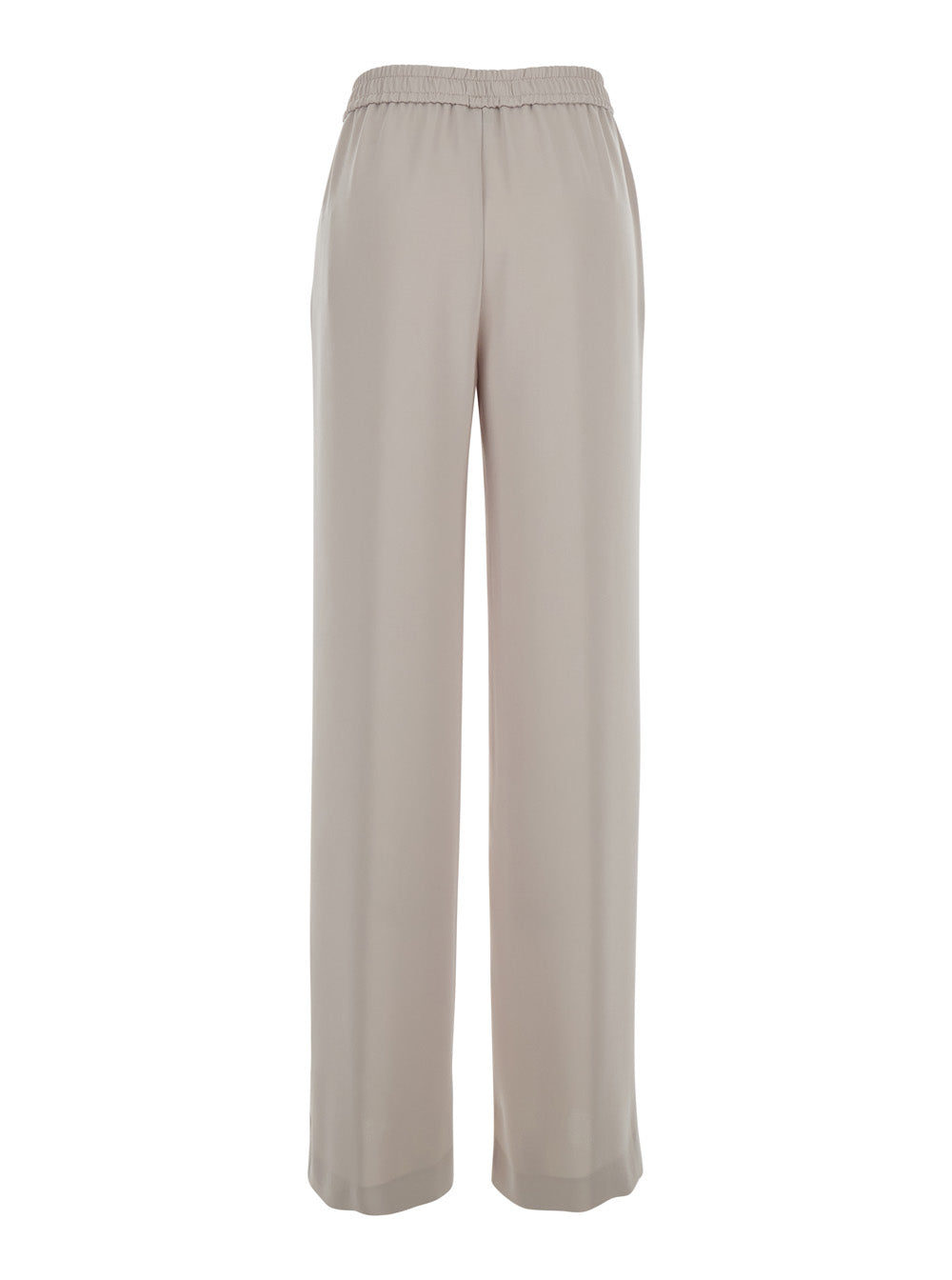 Herno Women Beige Pants With Elastic Waist In Tech Fabric For Women HERNO