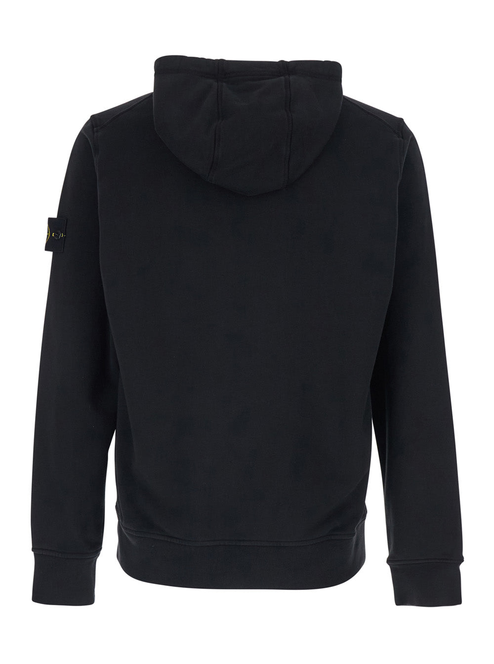Stone Island Men Black Hoodie With Drawstring And Front Kangaroo Pocket In Cotton Woman STONE ISLAND