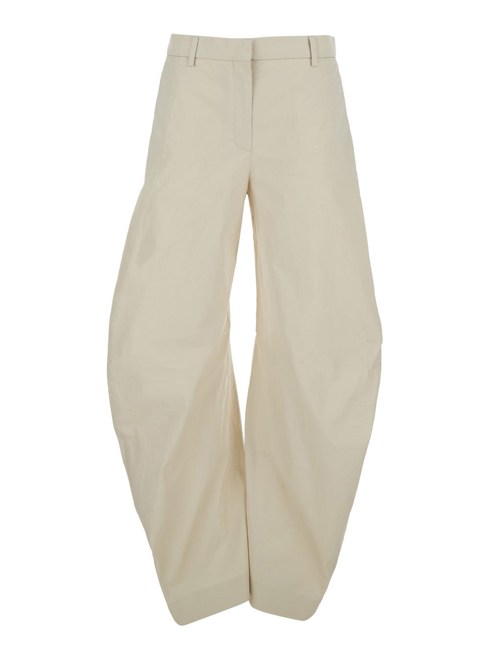 Acne Studios Women Beige High-Waisted Pants In Cotton Woman ACNE STUDIOS