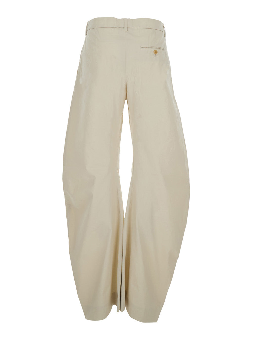 Acne Studios Women Beige High-Waisted Pants In Cotton Woman ACNE STUDIOS