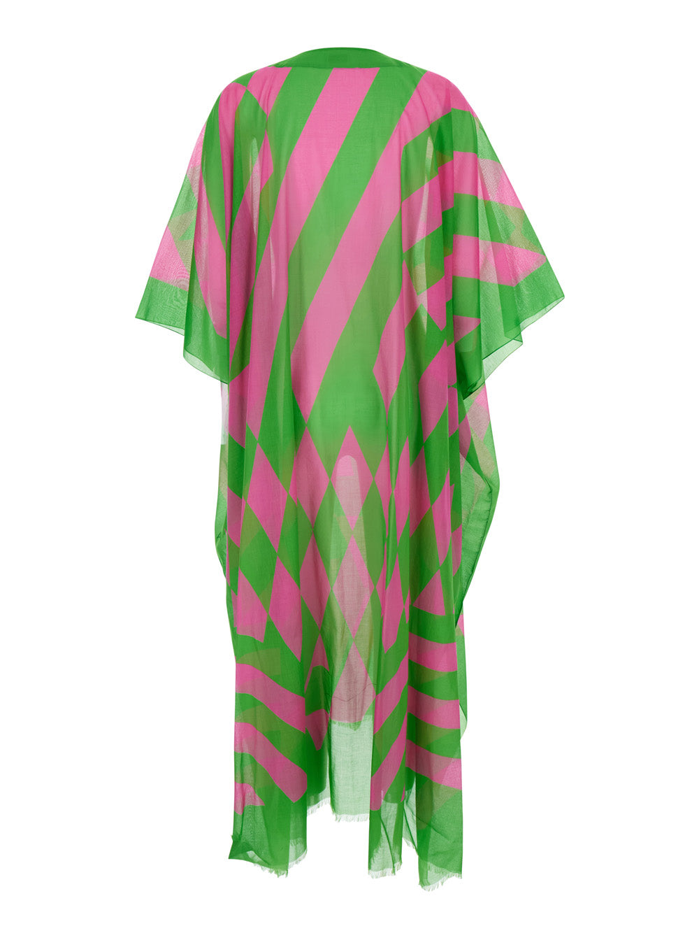Dries Van Noten Women Multicolor Caftan With V-Neck And All-Over Geometric Motif In Fabric Woman DRIES VAN NOTEN