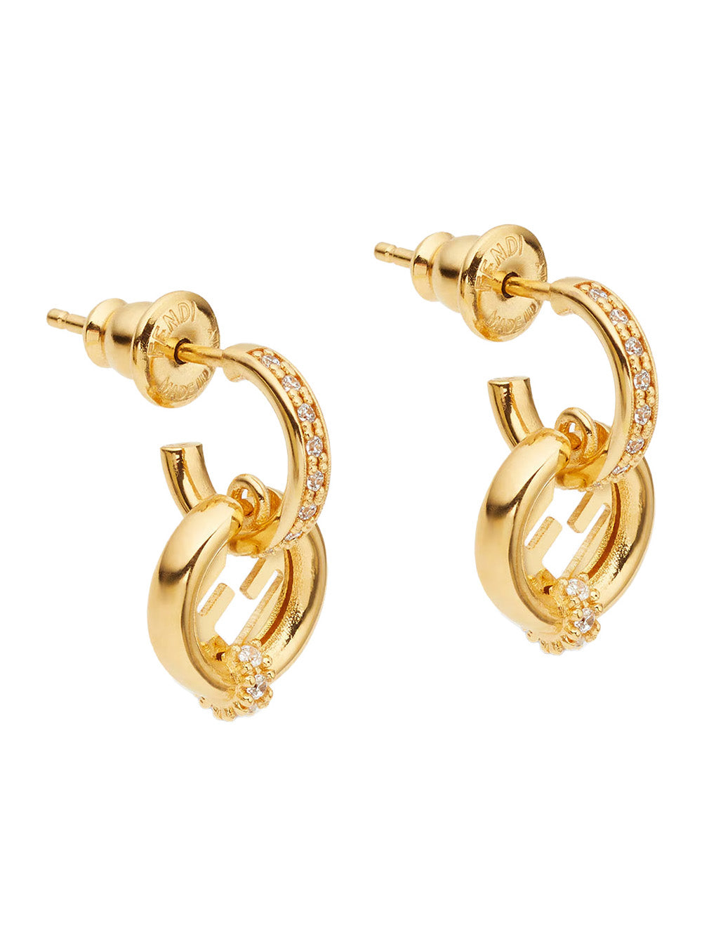 Fendi Women Ever Round Stud Earrings FENDI