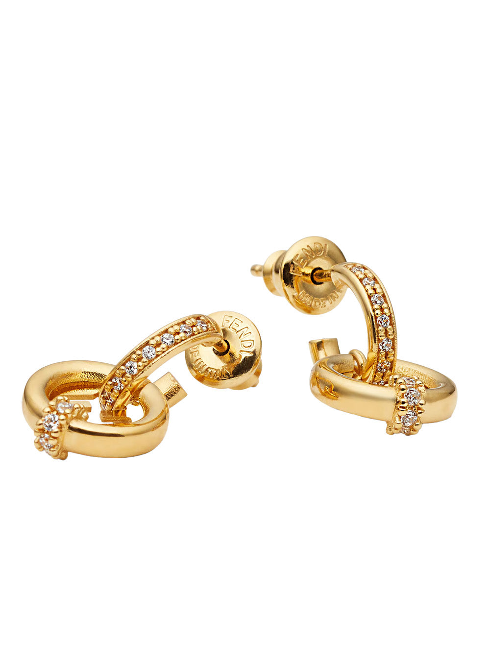 Fendi Women Ever Round Stud Earrings FENDI