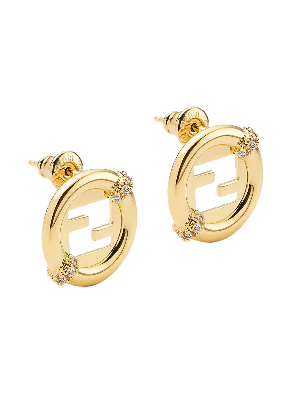 Fendi Women Ever Round Stud Earrings FENDI