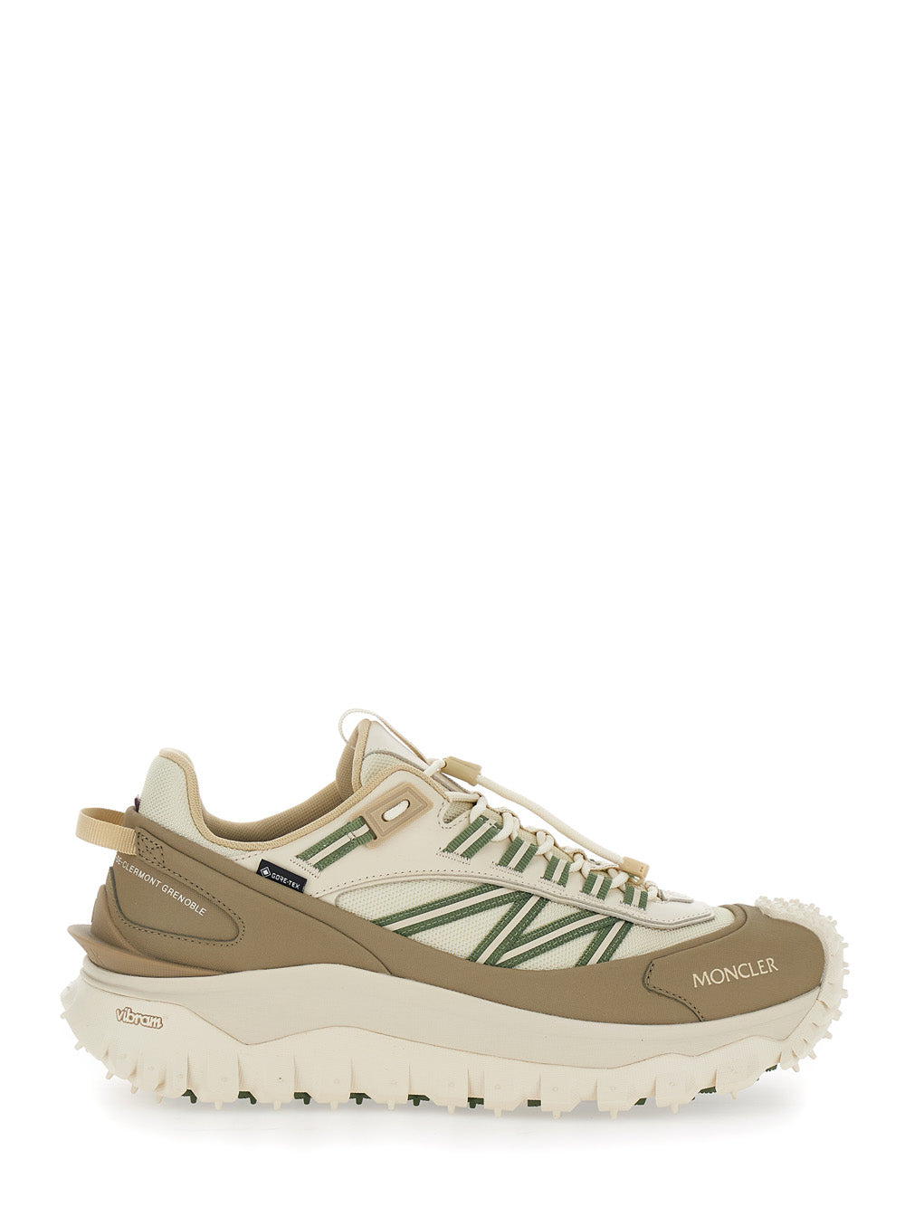 Moncler Men 'Trailgrip' Beige Sneakers With Logo Detail On The Front And Chunky Sole In Leather For Men MONCLER