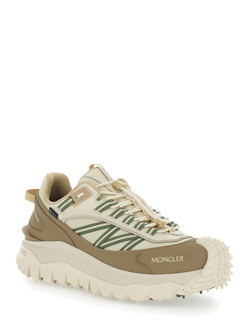 Moncler Men 'Trailgrip' Beige Sneakers With Logo Detail On The Front And Chunky Sole In Leather For Men MONCLER